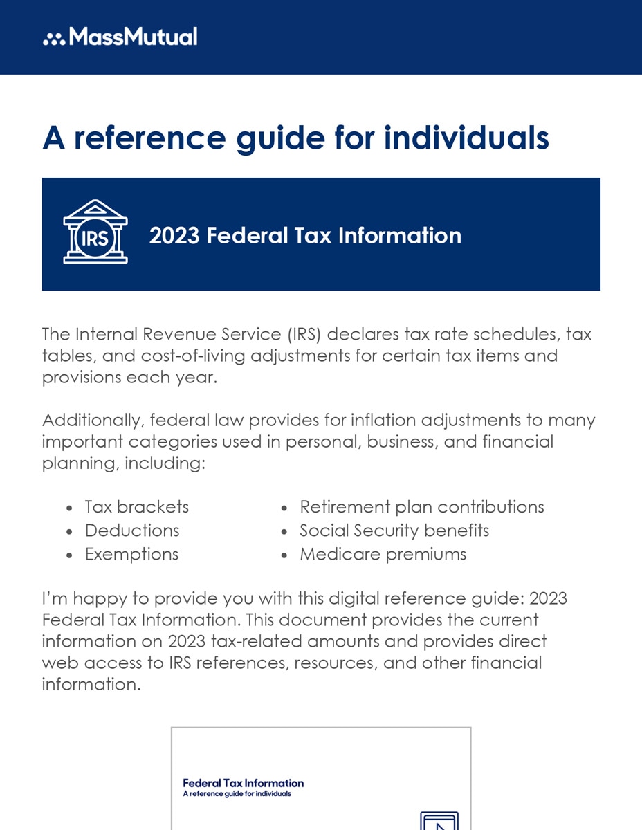 Federal Tax Reference Guides Directory