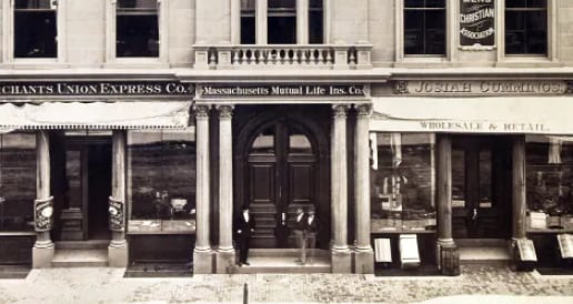 black and white photo of old building