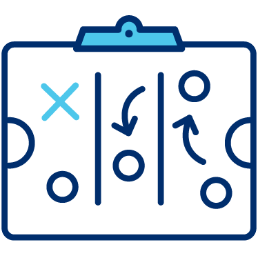 Icon: Game plan on clipboard