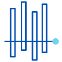 Illustration: Four vertical lines, all different sizes, with a line going through them