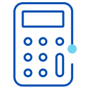 Illustration: Blue calculator