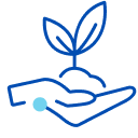 Illustration: Hand holding a budding plant