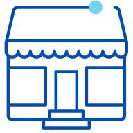 Illustration: Small business with awning