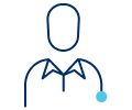 Illustration: A blue outline of an individual