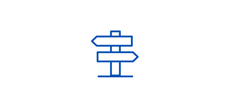 icon image of arrows pointing both left and right on a picket stick