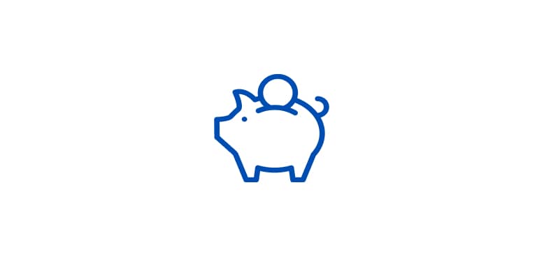 icon image of piggy bank with coin inserting
