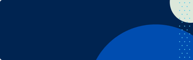 Midnight blue background with decorative light blue and grey circles